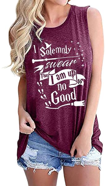 solemnly swear that i am up to no good tank for women funny casual sleeveless shirt 436y#, White
solemnly swear that i am up to no good tank for women funny casual sleeveless shirt 436y#, White