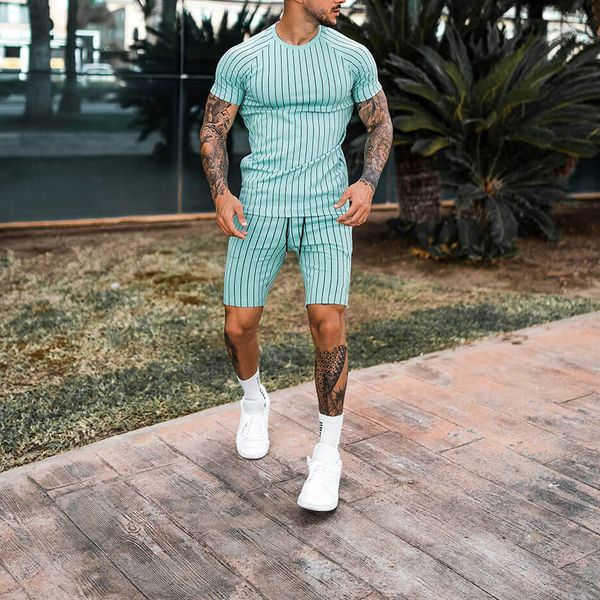 summer men's 3d stripe printing casual men sets short outfits t shirt +shorts male tracksuit set man clothing 2 pieces set, Gray
summer men's 3d stripe printing casual men sets short outfits t shirt +shorts male tracksuit set man clothing 2 pieces set, Gray