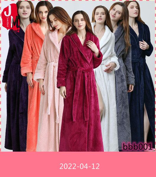women's sleepwear women extra long warm coral fleece bathrobe winter thick flannel thermal bath robe kimono dressing gown bride peignoi, Black;red
women's sleepwear women extra long warm coral fleece bathrobe winter thick flannel thermal bath robe kimono dressing gown bride peignoi, Black;red