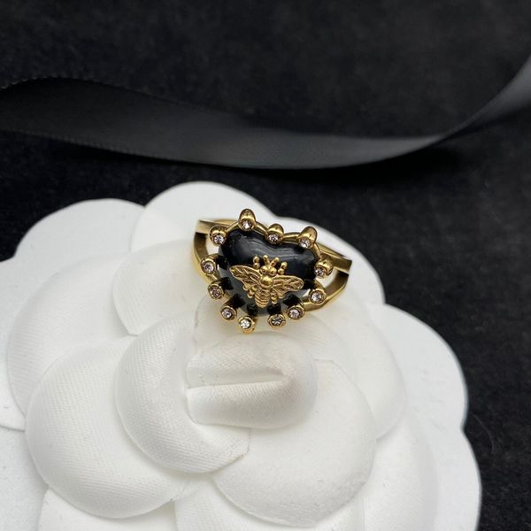 luxury designer brand women ring new classic bee opening personalized black bee diamond rings, Silver
luxury designer brand women ring new classic bee opening personalized black bee diamond rings, Silver