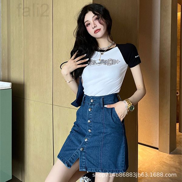 women's tracksuits designer small fragrance high sense short sleeve t-shirt denim skirt two pieces of leisure fashion suit women's, Gray
women's tracksuits designer small fragrance high sense short sleeve t-shirt denim skirt two pieces of leisure fashion suit women's, Gray