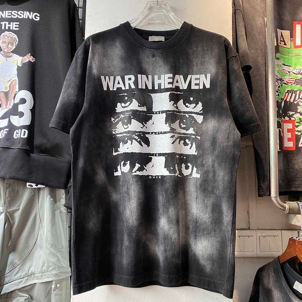 men's t-shirts saint high street fashion brand wash used round neck print short sleeve american casual loose couple tee summer half sle, White;black
men's t-shirts saint high street fashion brand wash used round neck print short sleeve american casual loose couple tee summer half sle, White;black