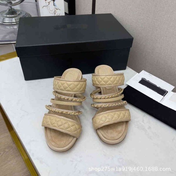 sandals summer fashion leisure style chain small fragrance sandals women's thick heel sheepskin comfortable, Black
sandals summer fashion leisure style chain small fragrance sandals women's thick heel sheepskin comfortable, Black