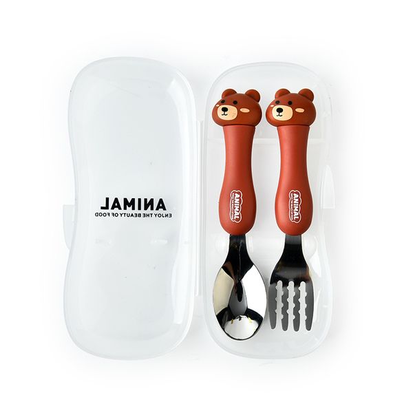 portable children's tableware set utensils creative stainless steel animal student rice spoon two-piece set
portable children's tableware set utensils creative stainless steel animal student rice spoon two-piece set