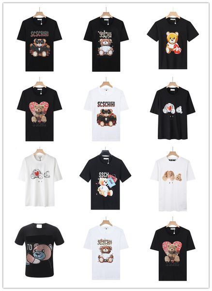 designer t shirt panda print short sleeve quick drying comfortable fashion casual t-shirt cym95100% cotton, White;black