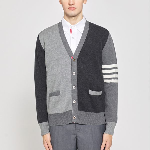 tb women's sweaters winter korean fashion design coats classic cotton color fun-mix 4-bar stripes v-neck cardigan sweater harajuku men&, White;black
tb women's sweaters winter korean fashion design coats classic cotton color fun-mix 4-bar stripes v-neck cardigan sweater harajuku men&, White;black