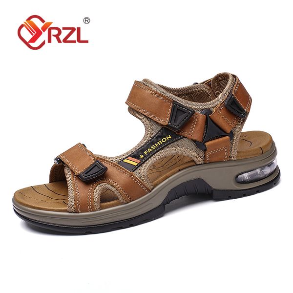 men shoes summer new air cushion sole outdoor genuine leather sandals for men trekking fashion hiking fishing beach sandals, Black
men shoes summer new air cushion sole outdoor genuine leather sandals for men trekking fashion hiking fishing beach sandals, Black