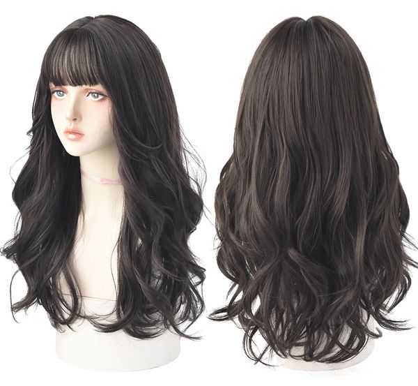 lx brand fashion ombre brown black deep wave long hair with bangs synthetic wigs for women christmas heat resistant thick wig giftfactory d
lx brand fashion ombre brown black deep wave long hair with bangs synthetic wigs for women christmas heat resistant thick wig giftfactory d