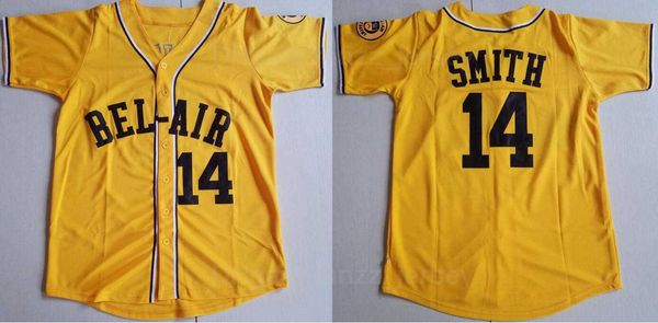 movie bel-air academy 14 will smith baseball jersey the fresh prince bel air yellow color team cool base breathable embroidery and sewing pu, Black
movie bel-air academy 14 will smith baseball jersey the fresh prince bel air yellow color team cool base breathable embroidery and sewing pu, Black