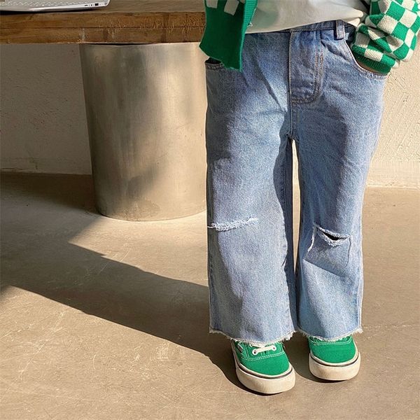 milancel autumn kids clothes loose girls ripped jeans solid pants denim 220808, Blue
milancel autumn kids clothes loose girls ripped jeans solid pants denim 220808, Blue