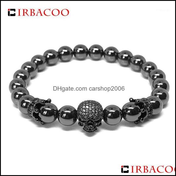 beaded strands bracelets jewelry irbacoo 2021 trendy men bracelet cubic zirconia skeleton charm hematite beaded for jewelry1 drop delivery, Black
beaded strands bracelets jewelry irbacoo 2021 trendy men bracelet cubic zirconia skeleton charm hematite beaded for jewelry1 drop delivery, Black
