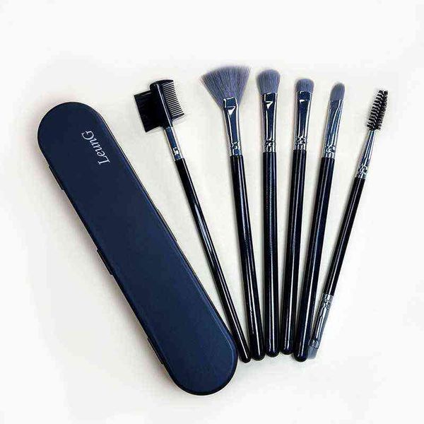 nxy makeup brush black 6-piece eye set portable shadow cover artificial fiber soft hair 220629
nxy makeup brush black 6-piece eye set portable shadow cover artificial fiber soft hair 220629