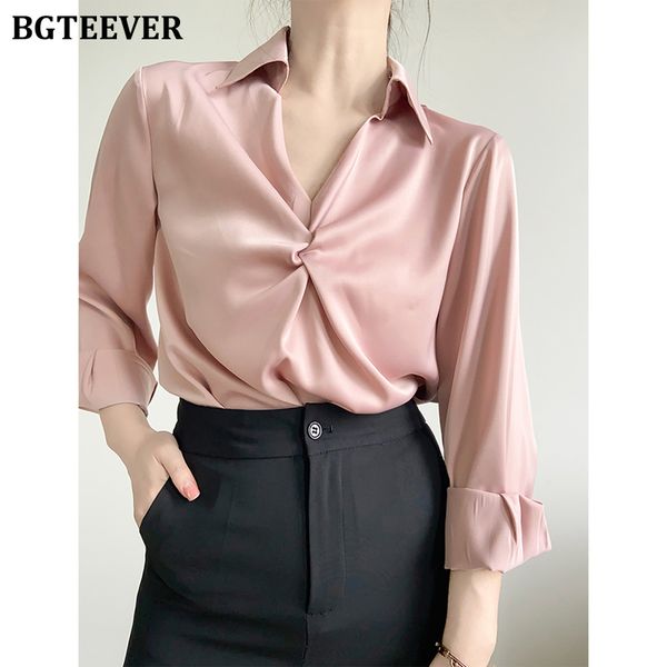 chic loose ladies satin blouses elegant turn-down collar full sleeve women solid pullovers shirts 2022, White
chic loose ladies satin blouses elegant turn-down collar full sleeve women solid pullovers shirts 2022, White