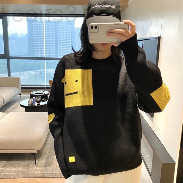 women's hoodies & sweatshirts designer 2021 early autumn new square smiling face pattern pullover black sweater men's and women�
women's hoodies & sweatshirts designer 2021 early autumn new square smiling face pattern pullover black sweater men's and women�