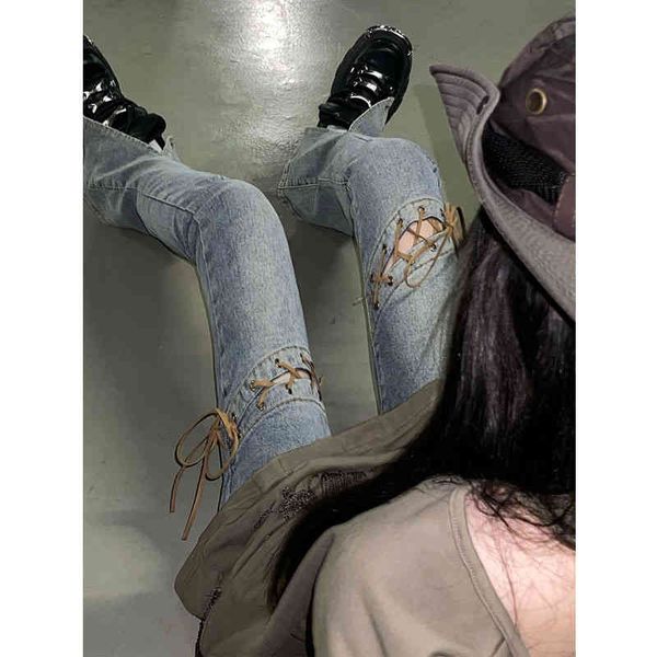 women's jeans micro slit jeans women's early autumn bandage high waist slim straight long pants casual fashion nm9f, Blue
women's jeans micro slit jeans women's early autumn bandage high waist slim straight long pants casual fashion nm9f, Blue