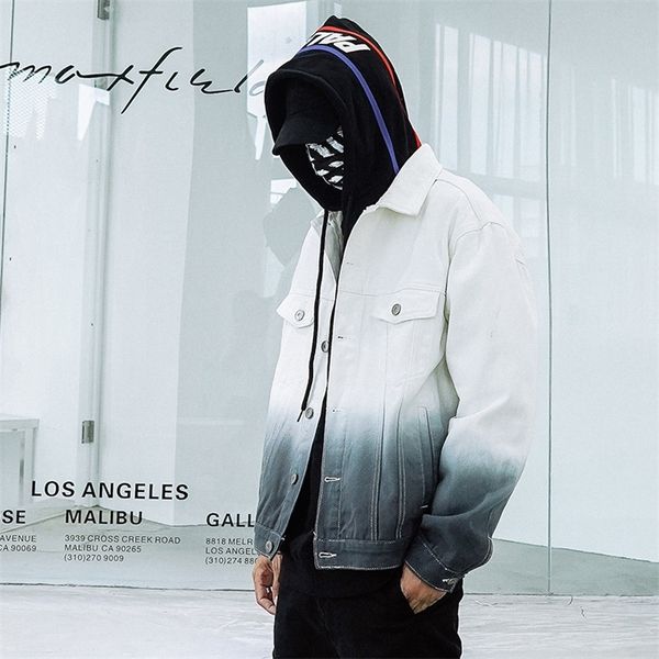 men personality blue red black white gradient cotton denim jacket streetwear slim man motorcycle casual jeans coat outerwear 201127, Black;brown
men personality blue red black white gradient cotton denim jacket streetwear slim man motorcycle casual jeans coat outerwear 201127, Black;brown
