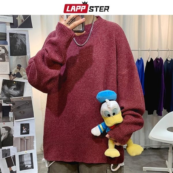 lappster streetwear mens solid warm knitted sweaters pullover men vintage black winter sweater couple hip hop wool sweater 201203, White;black
lappster streetwear mens solid warm knitted sweaters pullover men vintage black winter sweater couple hip hop wool sweater 201203, White;black