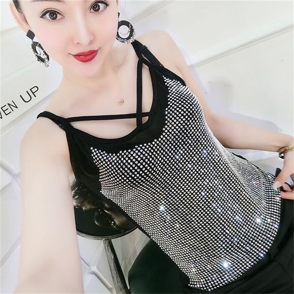 summer diamond strap lady bottoming shirt short small halter slimfit camisole tank ropa mujer t200731, White
summer diamond strap lady bottoming shirt short small halter slimfit camisole tank ropa mujer t200731, White