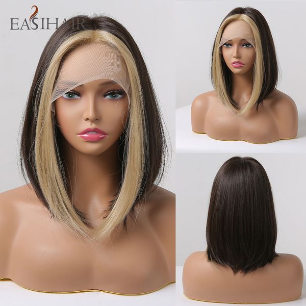 lx brand dark brown with goldern highlight lace front wigs short bob straight synthetic wigs for women heat resistant lace wigfactory direct, Black
lx brand dark brown with goldern highlight lace front wigs short bob straight synthetic wigs for women heat resistant lace wigfactory direct, Black