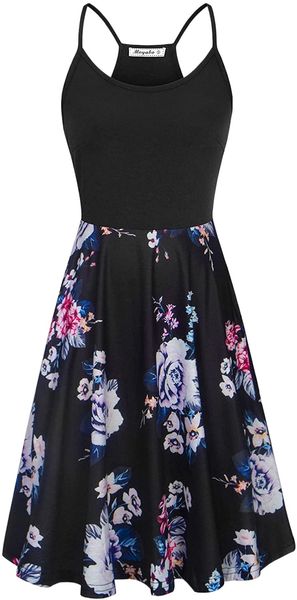women's v neck sleeveless floral spaghetti strap summer casual swing dress with pockets b41e#, Black;gray
women's v neck sleeveless floral spaghetti strap summer casual swing dress with pockets b41e#, Black;gray