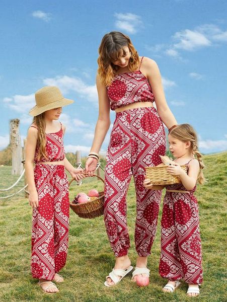 girls paisley print 1 cami and 1 pants set she, White
girls paisley print 1 cami and 1 pants set she, White