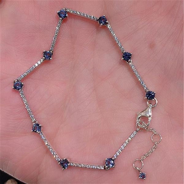 high-quality 925 sterling silver sparkling pave bars bracelet with blue cz for european pandora style charms and beads299v, Black
high-quality 925 sterling silver sparkling pave bars bracelet with blue cz for european pandora style charms and beads299v, Black