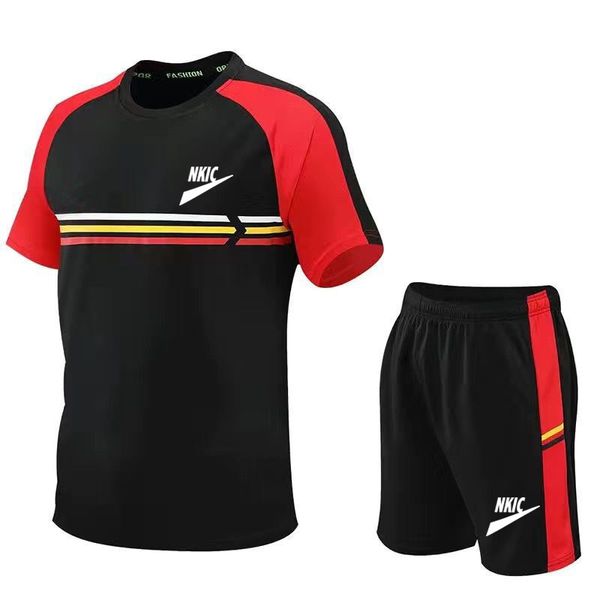 2022 men's tracksuit brand printing sport 2 piece set summer short sleeve tshirt and shorts casual fashion t-shirt basketball shorts su, Gray
2022 men's tracksuit brand printing sport 2 piece set summer short sleeve tshirt and shorts casual fashion t-shirt basketball shorts su, Gray