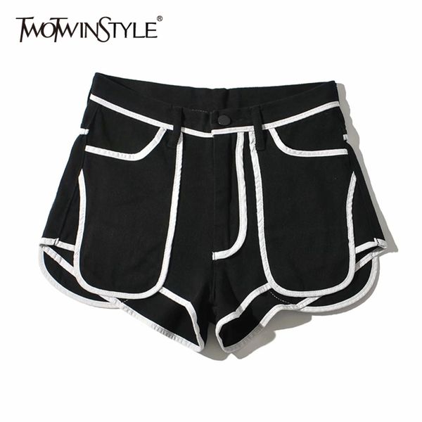hit color patchwork pocket short for women high waist casual denim shorts female fashion clothing summer 210423, White;black
hit color patchwork pocket short for women high waist casual denim shorts female fashion clothing summer 210423, White;black