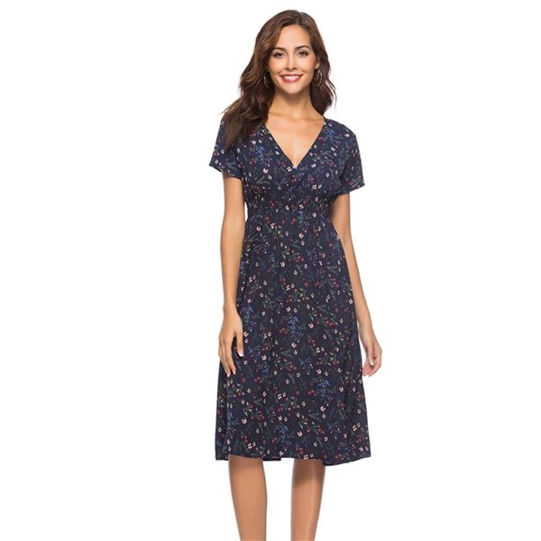 women chiffon dress summer 2020 casual short sleeve print dress bohemian style party beach dress elegant v neck sundress md0067 t200526, Black;gray
women chiffon dress summer 2020 casual short sleeve print dress bohemian style party beach dress elegant v neck sundress md0067 t200526, Black;gray