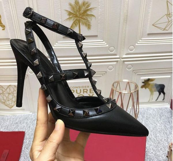 fashion designer pumps women's sandals 2022 luxury brand stiletto rivets sandals summer female party runway shoe and sandal 10cm, Black
fashion designer pumps women's sandals 2022 luxury brand stiletto rivets sandals summer female party runway shoe and sandal 10cm, Black