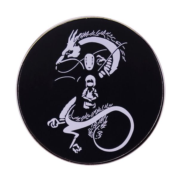spirited away brooch no face man brooch faceless man white dragon animation badge, Blue 
spirited away brooch no face man brooch faceless man white dragon animation badge, Blue
