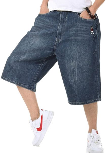 men's denim shorts relaxed fit hiphop skateboard jeans assorted plus size r5p3#, White;black
men's denim shorts relaxed fit hiphop skateboard jeans assorted plus size r5p3#, White;black