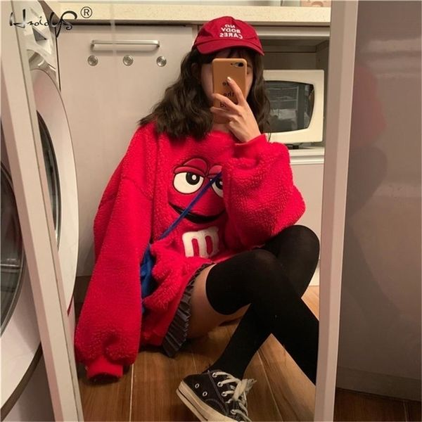 women fashion hoodie pullover coats warm fleece fur streetwear coat plush loose coat female casual autumn coat outerwear 201216, Black
women fashion hoodie pullover coats warm fleece fur streetwear coat plush loose coat female casual autumn coat outerwear 201216, Black