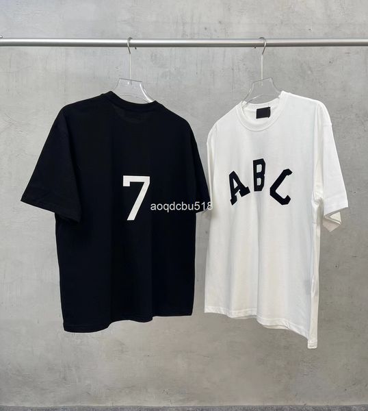 women's t-shirt abc flocking alphabet print t-shirt 22 summer fog high street back number 7 couple os loose short sleeve, White
women's t-shirt abc flocking alphabet print t-shirt 22 summer fog high street back number 7 couple os loose short sleeve, White