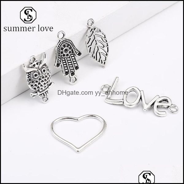 charms jewelry findings components new arrival vintage owl animal heart love leaf pendant bracelet necklace 5 style cute fas dhmu6, Bronze;silver
charms jewelry findings components new arrival vintage owl animal heart love leaf pendant bracelet necklace 5 style cute fas dhmu6, Bronze;silver