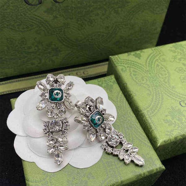 factory outlet fashion new interlocking classic green rhinestone earrings ear pins, Golden
factory outlet fashion new interlocking classic green rhinestone earrings ear pins, Golden