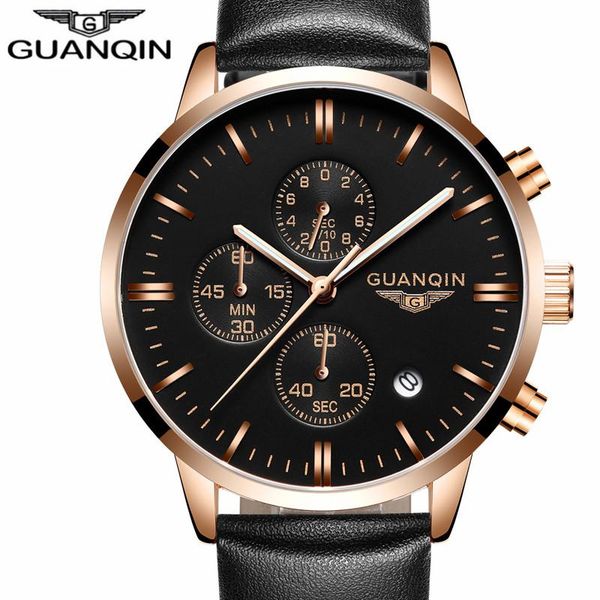 guanqin mens watches brand luxury military sport quartz watch men chronograph luminous hands male clock relogio masculino, Slivery;brown
guanqin mens watches brand luxury military sport quartz watch men chronograph luminous hands male clock relogio masculino, Slivery;brown