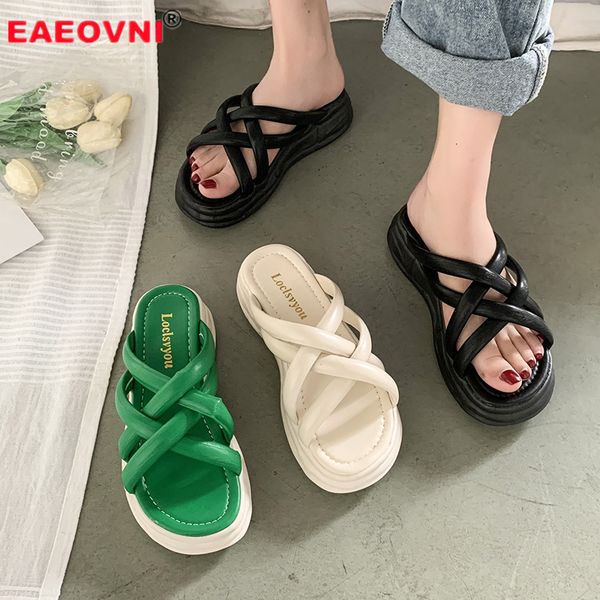 summer women's thick-soled slippers fashion leather woven open-toe shoes outdoor leisure barefoot beach slippers flip flops, Black
summer women's thick-soled slippers fashion leather woven open-toe shoes outdoor leisure barefoot beach slippers flip flops, Black