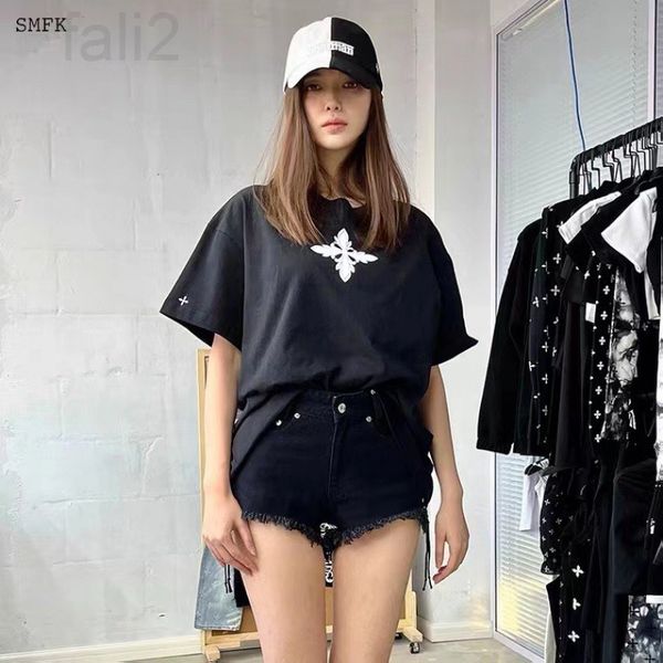 women's t-shirt designer chaopai 22 early spring new cross is thin, black loose casual t-shirt fashionable and versatile, solid color s, White
women's t-shirt designer chaopai 22 early spring new cross is thin, black loose casual t-shirt fashionable and versatile, solid color s, White