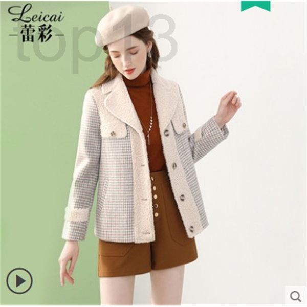 women's wool & blends designer apricot plaid small fragrance stitched woolen jacket autumn and winter 2021 new leisure temperament iro4, Black
women's wool & blends designer apricot plaid small fragrance stitched woolen jacket autumn and winter 2021 new leisure temperament iro4, Black