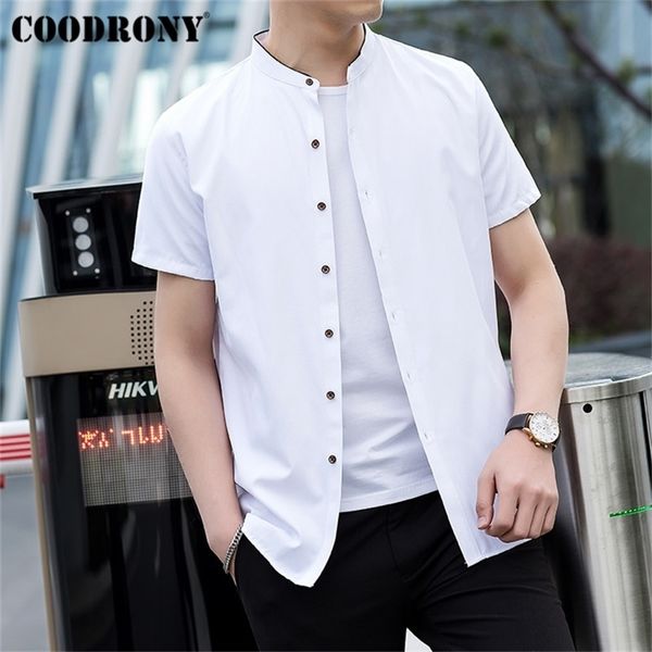 coodrony chinese style mandarin collar short sleeve men shirt summer cool cotton shirt men business casual shirts camisa lj200925, White;black
coodrony chinese style mandarin collar short sleeve men shirt summer cool cotton shirt men business casual shirts camisa lj200925, White;black