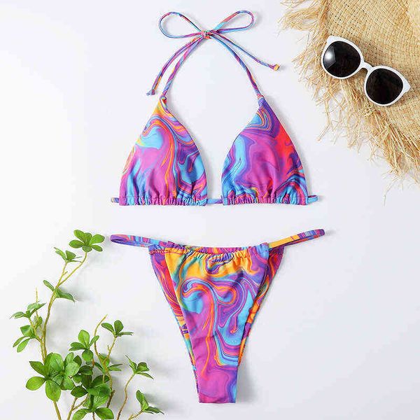 bikini bikini colorful tie dye drawstring strap swimsuit for women 2022, White;black
bikini bikini colorful tie dye drawstring strap swimsuit for women 2022, White;black