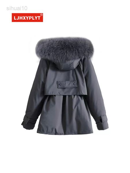 large fur collar loose down padded jacket women autumn and winter new simple solid color pocket warm long sleeve jacket female l220725, Black
large fur collar loose down padded jacket women autumn and winter new simple solid color pocket warm long sleeve jacket female l220725, Black