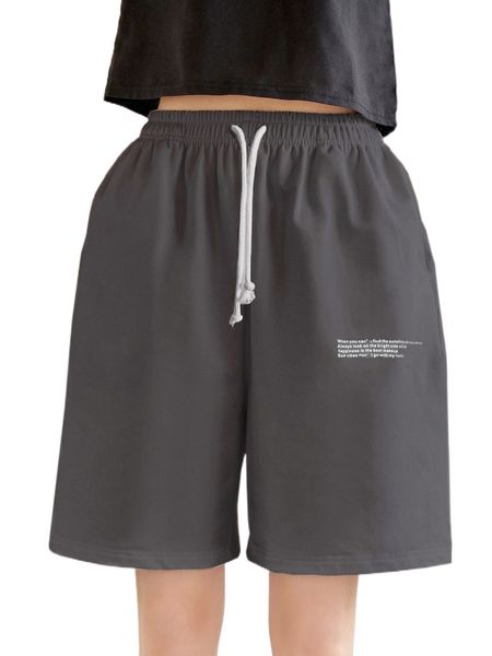 dazy slogan graphic slant pocket track shorts z1h6#, White;black 
dazy slogan graphic slant pocket track shorts z1h6#, White;black