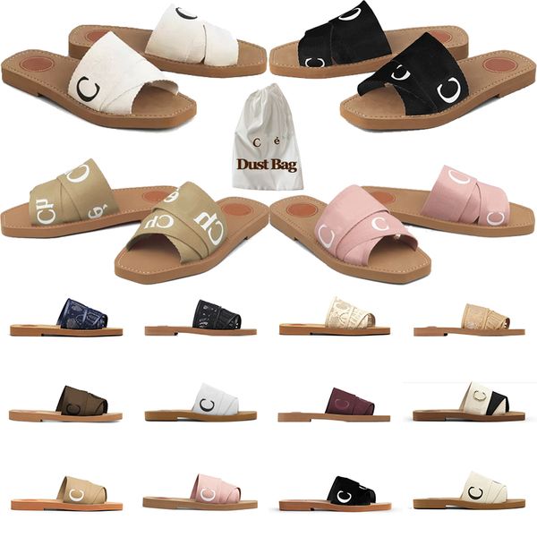 2022 designer luxury slippers women sandals flat slides black white canvas lace rubber woody womens fashion outdoor shoes with dust bag 35-4
2022 designer luxury slippers women sandals flat slides black white canvas lace rubber woody womens fashion outdoor shoes with dust bag 35-4