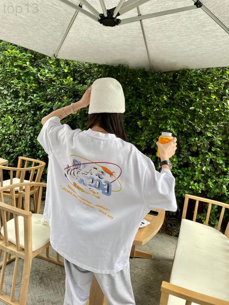 women's t-shirt designer xoxgodboy nyc front and back cosmic printing pure cotton versatile short sleeve t-shirt fried street men', White
women's t-shirt designer xoxgodboy nyc front and back cosmic printing pure cotton versatile short sleeve t-shirt fried street men', White