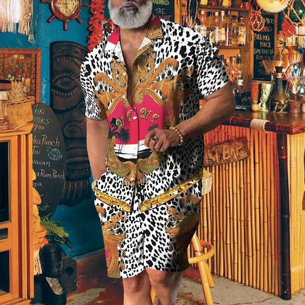 men's tracksuits 2022 summer men's track and field set fashion leopard print 3d short-sleeved shirt t-shirt suit sportswear, Gray
men's tracksuits 2022 summer men's track and field set fashion leopard print 3d short-sleeved shirt t-shirt suit sportswear, Gray