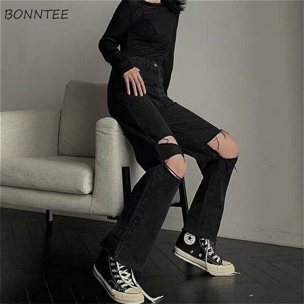 jeans women denim baggy high waist hole teens streetwear allmatch boyfriend straight korean trendy trousers 220815, Blue
jeans women denim baggy high waist hole teens streetwear allmatch boyfriend straight korean trendy trousers 220815, Blue