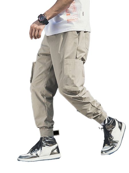 men dual pocket hook-and-loop fastener cargo pants e4ue#, Black
men dual pocket hook-and-loop fastener cargo pants e4ue#, Black