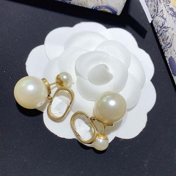 classic size women designer studs large and small pearl retro stud earrings brass material engagement jewelry lady par245w, Golden;silver
classic size women designer studs large and small pearl retro stud earrings brass material engagement jewelry lady par245w, Golden;silver